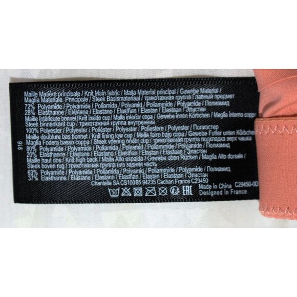 New - Chantelle Low Impact Sports Bra in color Foundation Pink, Medium - Picture 7 of 8